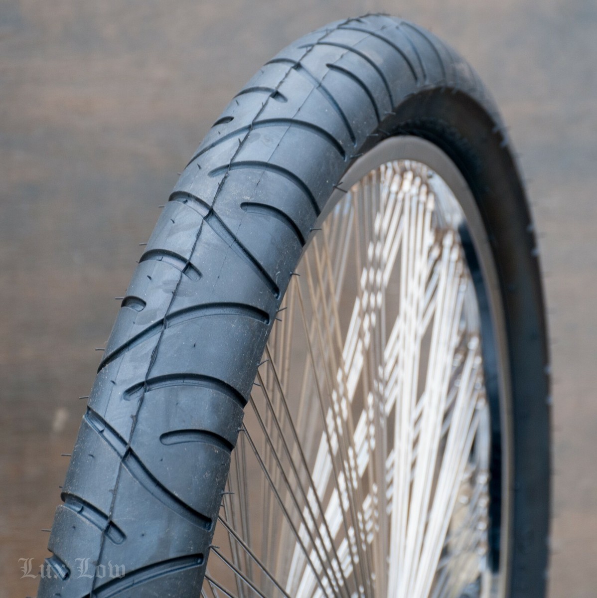 24 X 3.0 All Black Slick Bicycle Tire | Cruiser Chopper BMX Mountain Bike Tire By Wheel King