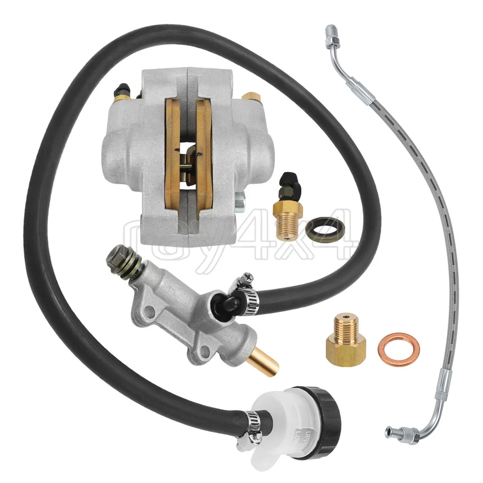 Rear Brake Master Cylinder Caliper w/Hose Line for Polaris Diesel 455 1999-2000 - Image 3 of 4