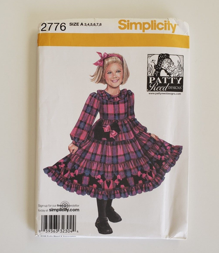 Simplicity 2776 Patty Reed Designs Dress and Button On Purse Girls 3-8 ...