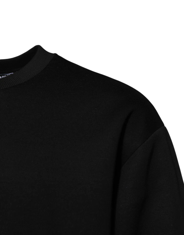 DOLCE & GABBANA Sweater Black Modal DG Logo Plaque Pullover IT48/US38/M 900usd - Image 2 of 4