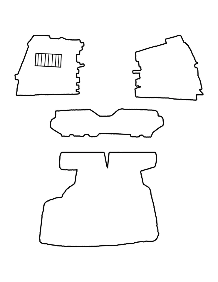 Kit de alfombras Datsun 280ZX 1979-83 negro gris tostado Foto 2 de 4