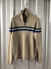 Marks  Spencer 1/4 Zip Neck Jumper Pullover Sweater XL Neutral Mix  35