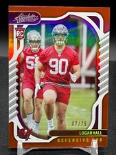 2022 Panini Absolute Rookies Spectrum Orange /75 Logan Hall #185 RC