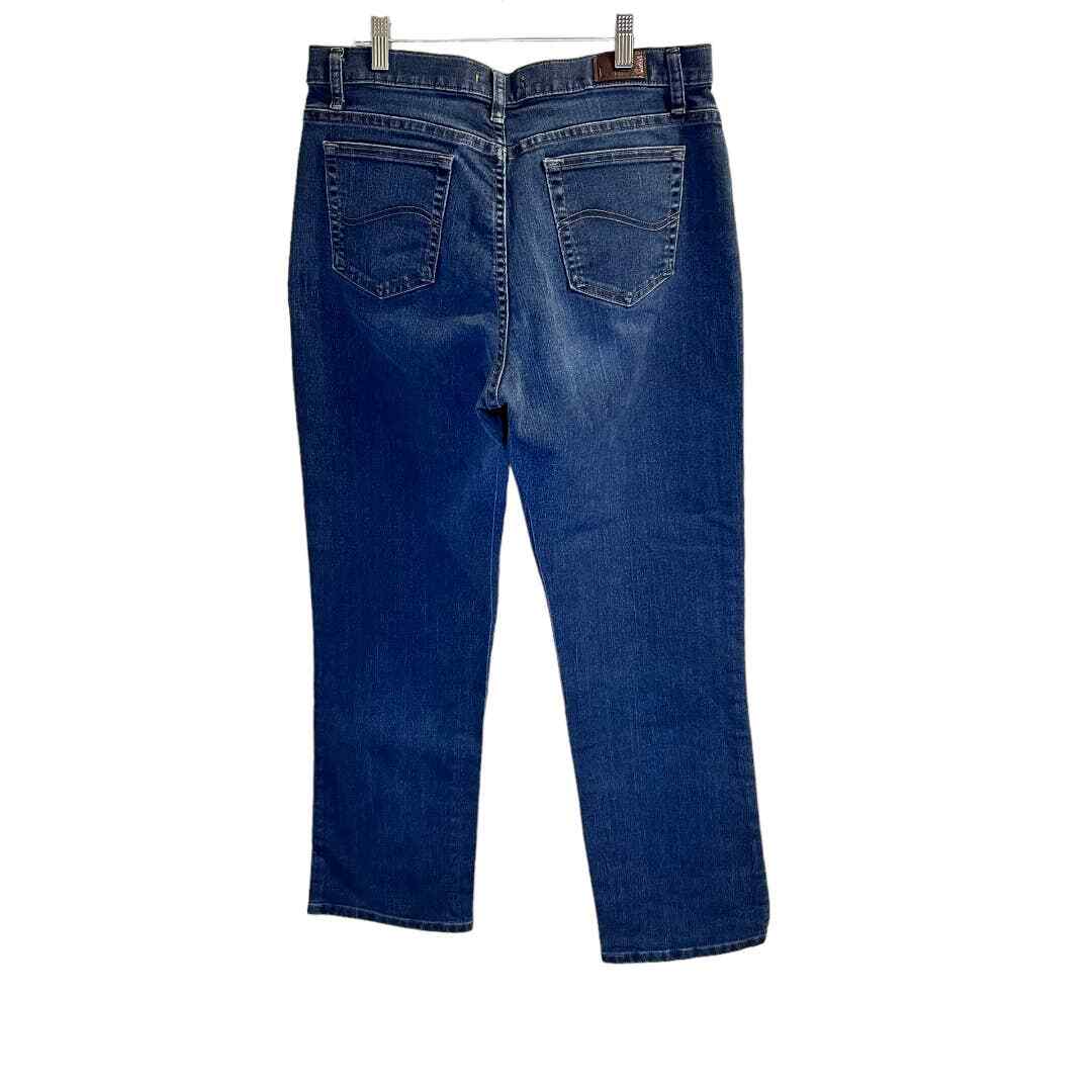 Lee Relaxed Fit Straight Leg At Waist High Rise Jeans Size 12 Medium
