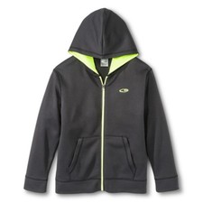 C9 by Champion Boys' Duo Dry Stay Warm Charcoal Gray/Black Hoodie, Size XS 4-5