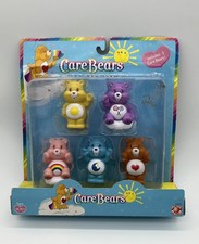 NEW 2002 Play Along CARE BEARS 5 Piece Miniature Figures MOC Sealed MIP