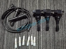 3x UF431 Ignition Coil Pack & Spark Plugs & Wire Set For 03-06 Kia Sorento 3.5L