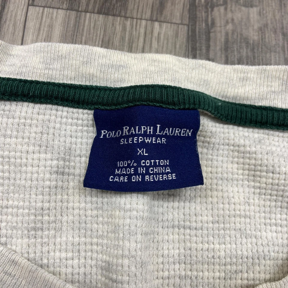Pullover de cuello redondo blanco roto ropa térmica para dormir camisa para hombre talla XL de Ralph Lauren Foto 4 de 4