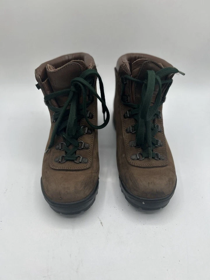 Botas de caminhada EMS Alko tornozelo femininas tamanho 9 marrom nobuck sola vibram com cadarço - Imagem 2 de 4