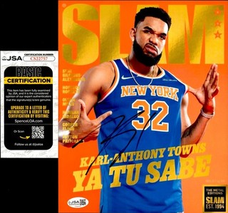 Karl Anthony Towns Signed 8x10 New York Knicks Basketball Photo AUTO JSA COA