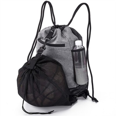 Drawstring Basketball Rucksack, Sport Gym Bag Fußball Rucksack Flaschenhalter