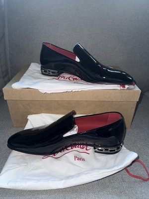 Christian Louboutin Black Patent Leather Dandy Atlas Loafers  display picture 1