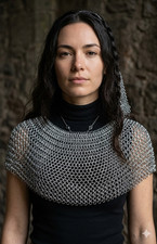 Chainmail Shoulder Armor  Aluminum Collar  Medieval Cosplay Accessory  Gothic