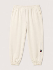 Tommy Hilfiger Ivory Logo Jogger Pants Elastic Waist Cotton Blend Women's 3X