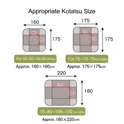 IKEHIKO Kotatsu Futon Japanese Comforter Compact Space Table Blanket Brown Japan