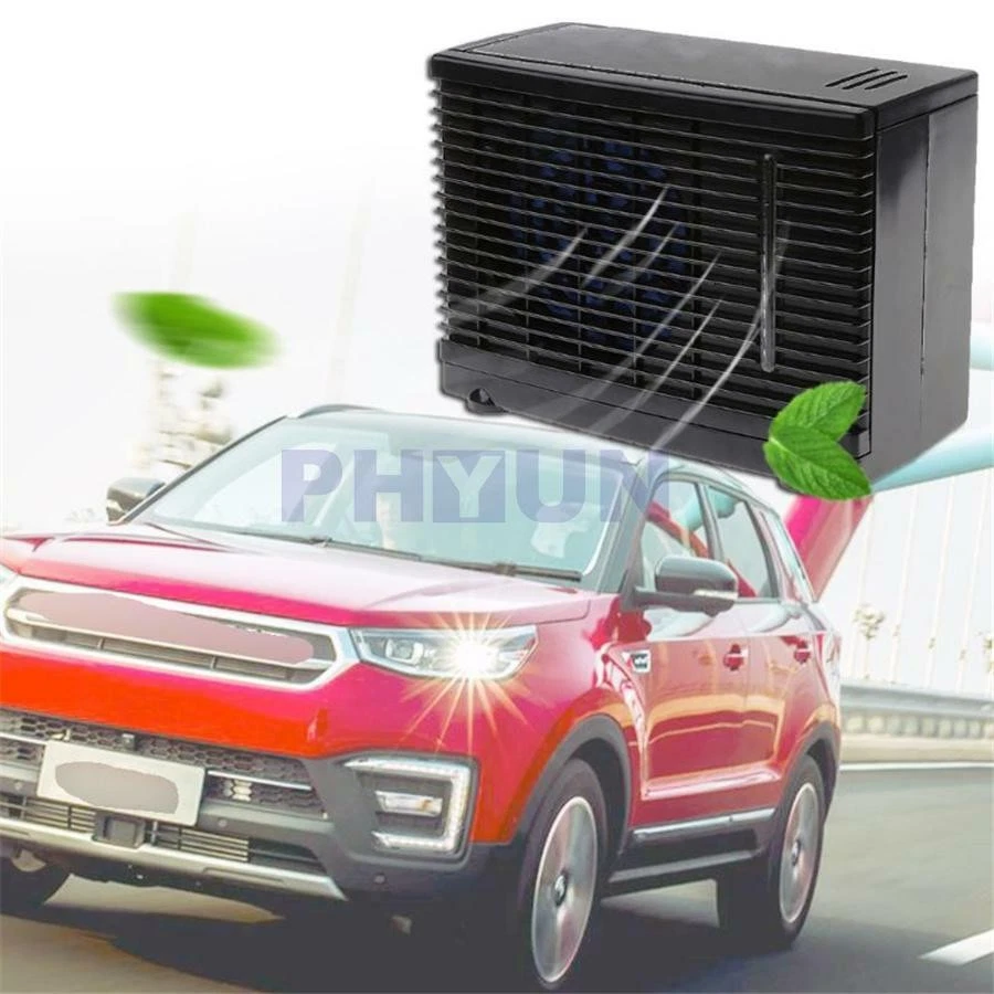 Mini Ventilador Portátil 20x11x15cm Aire Acondicionado Coche 60W Negro 1 Pieza 24V Foto 2 de 4