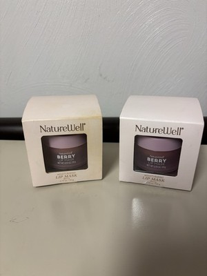 2 X-NatureWell Moisturizing Lip Mask Berry 0.7 oz Day Or Night Balm NIB
