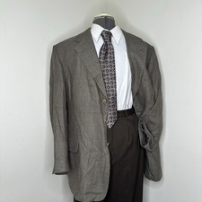 Mens Blazer 45R Silk Wool 3 Button 49" Sport Coat Suit Jacket USA Talbot Jaimes