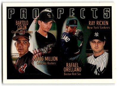1996 Topps Bartolo Colon/Doug Million/Rafael Orellano/Ray Ricken Rookie