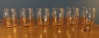 6-piece Set Pink Depression Glass Drinking Cups