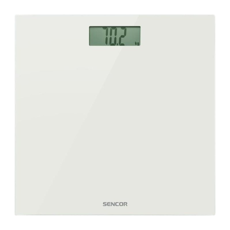 Pèse-personne Sencor SBS 2301WH avec écran LCD clair pour un suivi précis du poids au quotidien