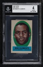 1963 Topps Peel-Offs Roberto Clemente BGS 4 HOF 0q3