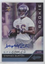 2011 Absolute Memorabilia Rookie Spectrum Platinum 16/25 Stephen Burton Auto z5w