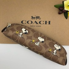 COACH x PEANUTS Collaboration Snoopy Pencil Case CBT17 IMY3O/Unused