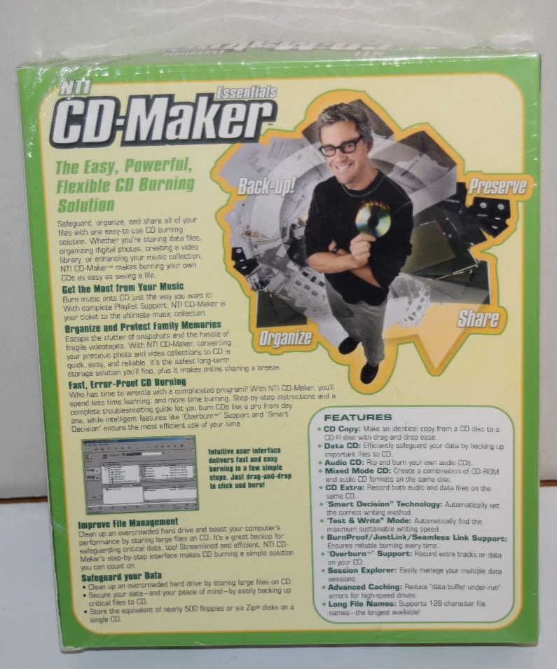 Vintage NTI CD-Maker Big Box Retail -2001 Factory Sealed/New - Image 3 of 4