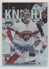 2021 Upper Deck Fleer Ultra Rookies Silver Rainbow Foil Spencer Knight Auto 17bj