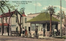 OMAHA HOUSE & SALT SEA SPRINGS excelsior springs mo c1900 postcard missouri
