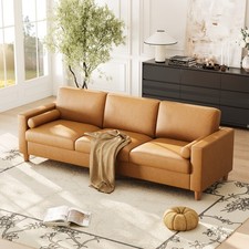234cm Sofa 3er Kunstleder Sofa Couch Fernsehsessel Polstersofa Loungesofa Kissen