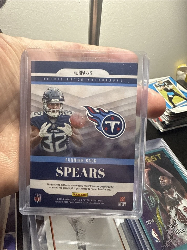 2023 Panini Plates & Patches - RC Patch Autograph Tyjae Spears #RPA-26 Gold /75 - Image 2 of 2