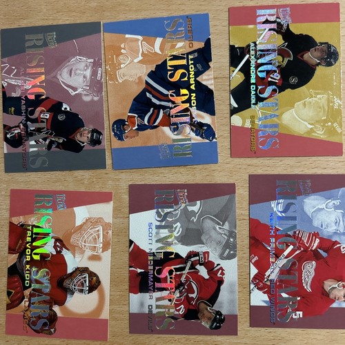 1995-96 FLEER ULTRA RISING STARS LOTTO COMPLETO 10 INSERTI CARTE HOCKEY come nuovi rari BV - Foto 3 di 5