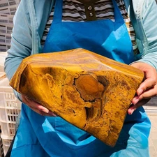 3040g Rare Natural Beautiful Tiger Eye Mineral Crystal Specimen Healing 1018