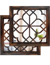 Wocred 2 PCS Square Wall Mirror,Gorgeous Rustic Farmhouse Accent Mirror 12 x12