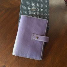 Filofax Malden Personal Lilac Purple Leather Organizer Soft Leather Cover