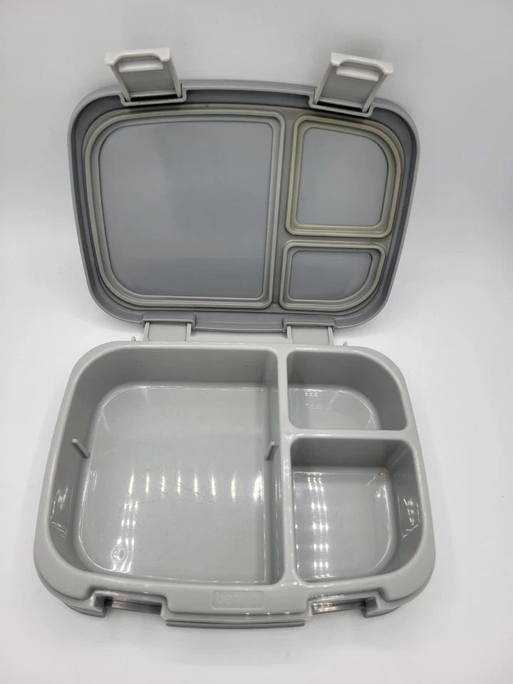 Lancheira Bentgo cinza durável à prova de vazamentos 3 compartimentos - Imagem 4 de 4