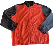 Adidas Golf Full Zip Long Sleeve Windbreaker Jacket Red XL
