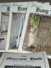 1976 Juliano's Hang It All Books 2,3,4 Plus The Macrame Patterns/Designs Book