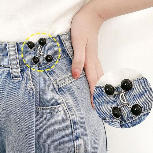 Pearl Jeans Button Pins Pants Snap Fastener Adjustable J5 Tightener Waist O8R5 - Picture 19 of 29