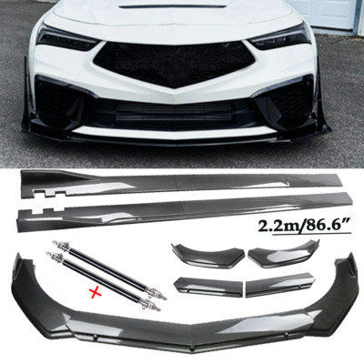 Front Bumper Lip Chin Spoiler For Acura Integra Carbon Fiber Side Body Kits