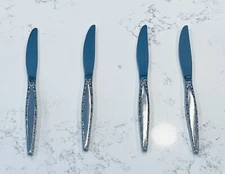 Oneida (4) Community Venetia Solid Stainless Steel Table 9" Knife Knives 1970s