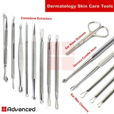 Medentra Dermatology Instruments For Skin Treatment Pimple Comedone Extractors 