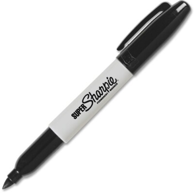 Sharpie Super Sharpie Permanent Markers, Fine Point, Black, 3pk