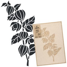 Reusable PLASTIC STENCIL Template / 43x64cm or 59x95cm / CHINESE LANTERN FLOWER