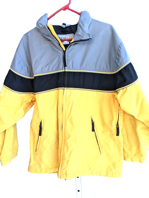 Pulse Youth Winter Jacket Size XL Hood In Collar Lined Under Arm Vents Zip Front