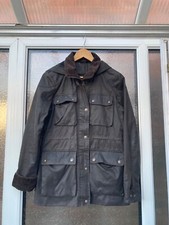 Fat Face Ladies Waxed Jacket/coat Brown Uk Size 10