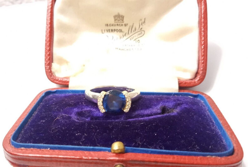😊 DIAMONIQUE Introvabile Anello in Argento Sterling 925 con ZAFFIRO BLU Nuovo😊 - Foto 16 di 17