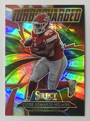 2020 Select Clyde Edwards-Helaire Silver Turbocharged Prizm Rookie SP RC T18 CEH